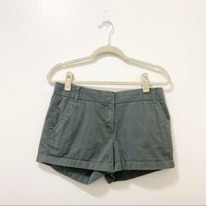 J Crew Olive Green 3” Chino Shorts Size 6